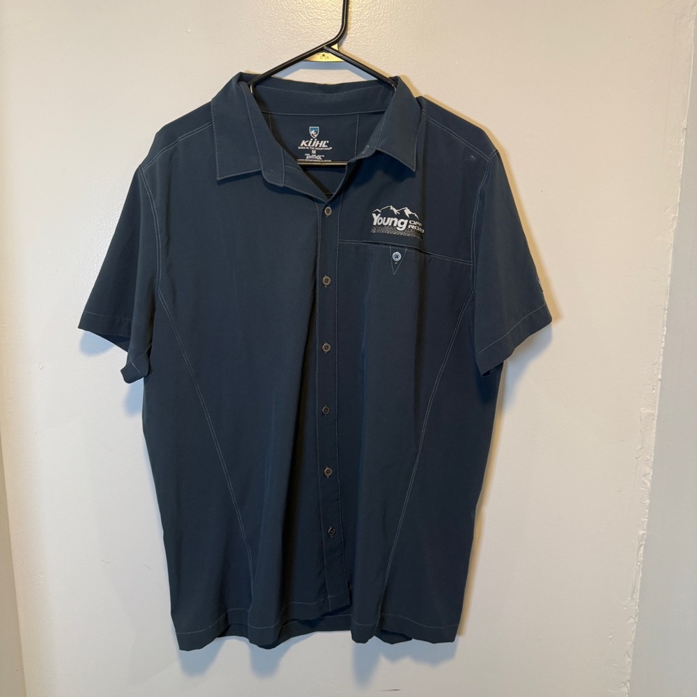 Kuhl young off-road Navy Blue Button-Up Shirt‎ men’s size medium